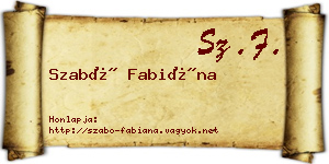 Szabó Fabiána névjegykártya
